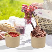 Bol peu profond en papier kraft avec couvercle en papier, qualité alimentaire, impression flexographique