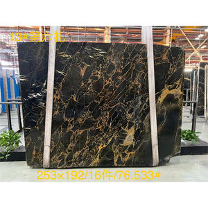 Baldosas y Losas de Mármol Portoro Negro Dorado Natural Personalizadas para Pisos y Escaleras, Diseño de Mármol para Interiores - Product Image 1