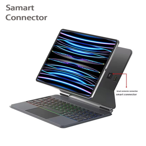 Teclado retroiluminado RGB Smart Linker para iPad Tablet Notebook y Laptop Pin Contacto Carga utilizada con teclado mágico magnético USB - Product Image 1