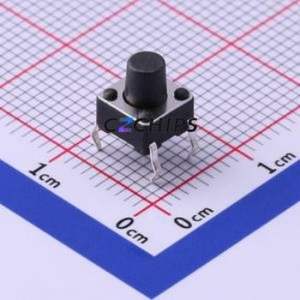 TS667CJ Tactile Switch Through hole Component (THT)-4P,6x6mm Switch Single Pole Single Throw Round Button 2.5N Through Hole - Product Image 1