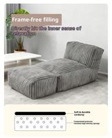 Fauteuil Poire Confortable en Mousse à Mémoire de Forme Haute Densité, Idéal pour Appartement, Canapé-Lit Simple Moderne Compressé