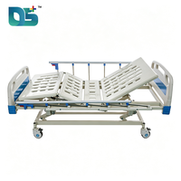 Lit médical manuel polyvalent à 3 fonctions avec plateau froid, 6 rails latéraux pliables en acier inoxydable pour clinique et hôpital