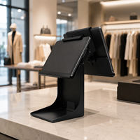 Support de tablette pour imprimante POS à double écran en métal PS-20B 90 ° Support de tablette double face rotatif pour point de vente