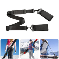 Sangle de transport réglable en nylon avec logo personnalisé pour fixation de ski Bandoulière de snowboard