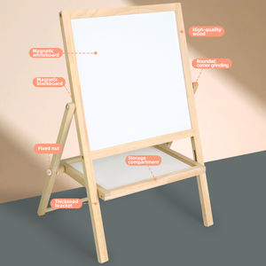 Houten 3-in-1 mini whiteboard met frame voor kinderen en studenten, doe-het-zelf tekenbord, klein whiteboard voor droog uitwisbaar gebruik - Product Image 3