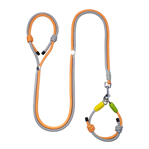Correa reflectante de nailon para perros con mango acolchado, estilo sencillo para perros pequeños, color gris azulado - Product Image 3