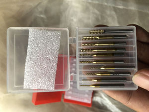10 piezas Fresa de punta esférica de 1.0/1.5/2.0/2.5/3.175mm con vástago de 1/8'' de carburo recubierto de titanio para fresado y grabado CNC de madera - Product Image 3