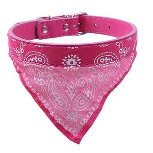 Kleines großes Hunde halsband mit bedrucktem Dreiecks schal Custom <span class=keywords><strong>Dog</strong></span> Supplies Halsband Leder mit Gurtband Pet Bandana verziert - Product Image 4