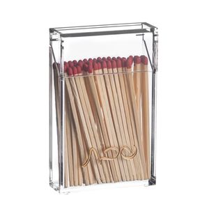Boîte à allumettes rectangulaire en acrylique transparent écologique <span class=keywords><strong>OKAY</strong></span> Judaica avec couvercle pour usage domestique/commercial, 5x3 pouces, cadeau de Rosh Hashana - Product Image 1