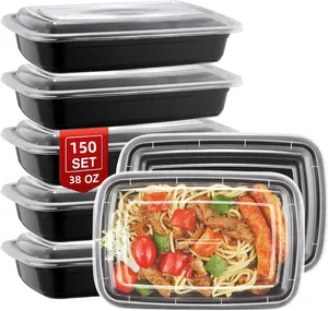 Lebensmittel-Speicherbehälter versiegelt Picknick Snack-Schachteln Schnellimbiss PP mit Deckel Packboxen Deli Bento zum Mitnehmen Mittagessen