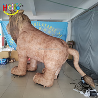 Décorations géantes de zoo Ballons Mascotte animale lion Safari gonflable Taille réelle