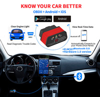 Elm327 12V eléctrico automotriz OBDII/EOBD lector de código de diagnóstico de fallas/Herramienta analizadora para automóviles 1 año de garantía