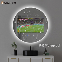 STANHOM Miroir intelligent rond mural avec rétroéclairage LED, WiFi Android, pour salle de bain