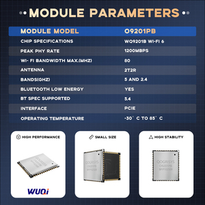 โมดูล WiFi ราคาประหยัด O9201PB PCIe, การ์ดไร้สาย 802.11ac ดูอัลแบนด์ 2.4/5GHz 2x2 MIMO สำหรับอุตสาหกรรมแบบฝังตัวและ IoT - Product Image 3