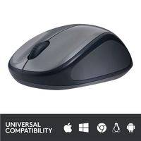 Mouse Gaming Nirkabel Logitech M235 dengan Nano Receiver 1000DPI Optik Ergonomis untuk Mac OS/Windows, Dukungan Verifikasi Agen