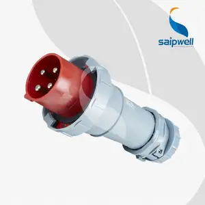 Saipwell/Saip SP-1443 4P 125A Wall Mounted Single Phase Industrial Plugs Sealable Waterproof Sockets Industrial Plug