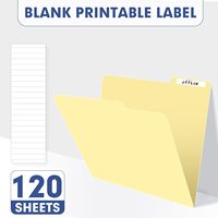 1/3 Cut Tab Letter Size 120 Pack Carpeta de archivos Carpeta de archivo para Office School Business Manila Carpeta de archivos