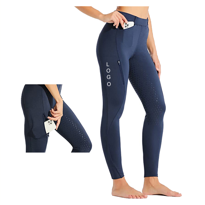 Женские колготки для верховой езды, полноразмерные силиконовые бриджи с карманом на молнии