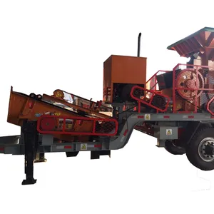 10-15tph Small mobile crusher with diesel engine Portable Mini Stone Rock Crushing Machine Low Price Diesel Jaw Crusher