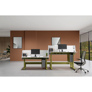 Customized Convertible Modular Modern Design Electric Height Adjustable Metal Office <b>Desk</b> Smart Motorized Standing <b>Desk</b> Screen - Product Image 2