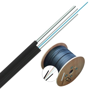 Câble à <span class=keywords><strong>fibre</strong></span> optique PVC G652D bon marché de 6 mm, marque Corning/YOFC, certifié TLC, renforcé par FRP, 6 cœurs, 2 conducteurs, bobine de 2 km - Product Image 1