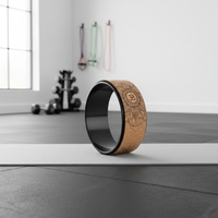 Roue de yoga en liège naturel écologique, durable, antidérapante, à haute résistance, design personnalisé portable, 33 cm, unisexe