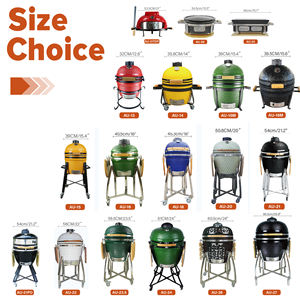 Grand gril vert de 24 pouces Auplex Kamado, fumoir <span class=keywords><strong>portable</strong></span> en carbone et céramique, cuisine d'extérieur, camping, barbecue, barbecue - Product Image 6