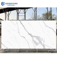 Haute Brillant 1200*3000MM Dalles De Pierre Frittée 9mm Populaire Marbre Look Carreau De Porcelaine pour Salon Mur Comptoir Escalier