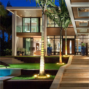12W noir LED lampe de jardin <span class=keywords><strong>solaire</strong></span> en acier inoxydable câlin <span class=keywords><strong>arbre</strong></span> colonne lumineuse avec IP65 extérieur paysage <span class=keywords><strong>projecteur</strong></span> <span class=keywords><strong>pour</strong></span> éclairage de jardin - Product Image 5