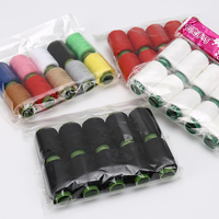 JP ménage couleur unie teint filé 100% fil de polyester avec différentes couleurs fort fil à coudre en polyester