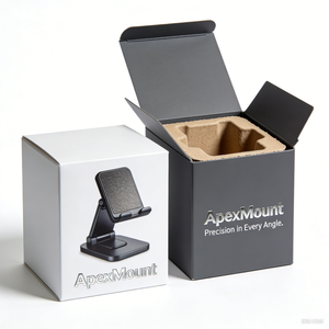 Boîte en carton rigide personnalisée avec logo écologique pour support <span class=keywords><strong>de</strong></span> téléphone <span class=keywords><strong>de</strong></span> voiture pliable, emballage pour accessoires <span class=keywords><strong>de</strong></span> téléphone portable - Product Image 3