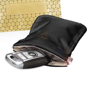 Pochette anti-ondes pour clé de voiture avec fermeture magnétique silencieuse, permettant une utilisation à une main, bloque les fréquences radio - Product Image 1