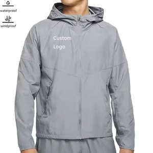 Veste de course légère imperméable personnalisée pour <span class=keywords><strong>homme</strong></span> avec impression réfléchissante, coupe-vent vintage rétro - Product Image 2