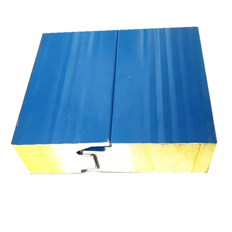 Fireproof Insulated Composited Rock wool/Glasswool Sandwich Panel for industry