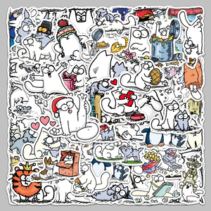 50 pegatinas personalizadas <span class=keywords><strong>de</strong></span> PVC con diseño <span class=keywords><strong>de</strong></span> <span class=keywords><strong>Simon</strong></span>'s Cat, impresas en alta definición, para <span class=keywords><strong>juguetes</strong></span>, computadoras y teclados - Product Image 5