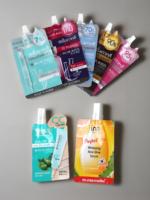 Feuille d'aluminium jetable à impression numérique Produit de soins de la peau du visage Stand up Pouch Crème Lotion Échantillon Bec Sac