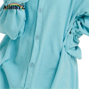 <span class=keywords><strong>Pijama</strong></span> Enterizo Térmico de Forro Polar con Capucha de Animales Lindos (Ornitorrinco Azul) para Mujer, Tallas Grandes, Casual de Primavera e Invierno, Venta al por Mayor - Product Image 6