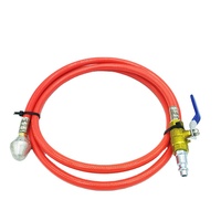 Tuyau PVC rouge de 15 pieds, type serpentin, avec buse rotative inversée, garantie 3 ans, emballage en boîte