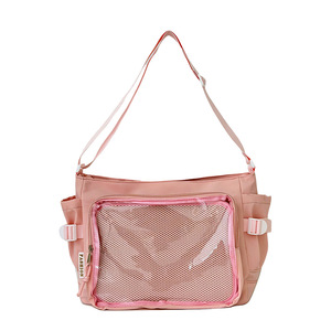Große Kapazität Damen Nylon Mode Kosmetiktasche mit Klarsichtfenster Reißverschluss Umhängetasche - Product Image 6