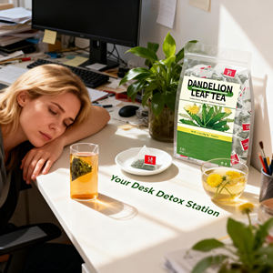 Thé aux herbes détoxifiant à base de feuilles de pissenlit biologique, sachet de 140 g, thé en sachet, traitement à la vapeur, saveur chinoise fraîche, thé santé - Product Image 5