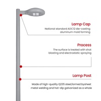 Lampe de jardin LED en aluminium moulé sous pression 6000K 30W IP65 AC/DC pour allée extérieure, lampes de jardin haut de gamme