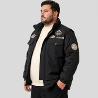 Blouson d'hiver matelassé pour homme, style bomber, col montant, fermeture éclair intégrale, poches, grandes tailles et coupes oversize 6XL 7XL