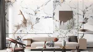 Losas de Piedra Sinterizada de Porcelana, Gran Formato 1200x2700, Estilo Mármol Calacatta Blanco, 12mm, Modernas, Económicas, para Dormitorio - Product Image 4