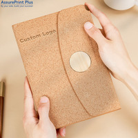 Carnet personnalisé en liège naturel, journal à couverture magnétique en bambou avec emplacement pour stylo, format personnalisé A5 A6 B5 B6 pour cadeaux d'entreprise