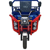 Tricycle électrique de transport 1800W à moteur sans balais, 60V 72V, 1000kg, certifié CEE, 3 roues, pour passagers, avec freins hydrauliques, carrosserie ouverte