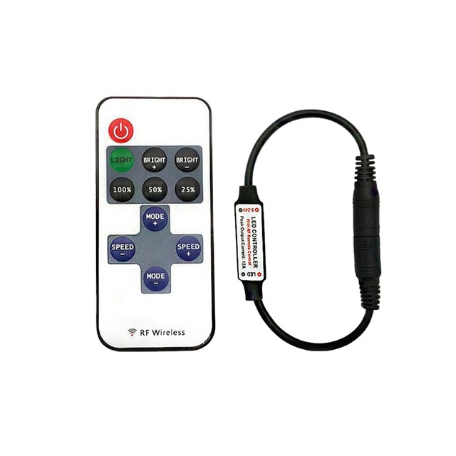 11-key RF single color DC controller RF wireless single color dimming LED strip controller