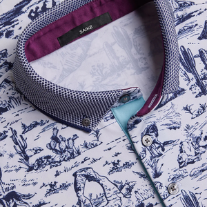 पुरुषों के प्रदर्शन लक्जरी ओम डिजाइन गोल्फ कपड़े उच्च गुणवत्ता वाली सबलिमिनेशन प्रिंटिंग गोल्फ शर्ट पोलो - Product Image 5