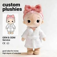 Poupée en peluche exclusive du club de spa de luxe |   Peignoir personnalisé avec un jouet en peluche à porter |   Impression de logo de marque, broderie OEM ODM