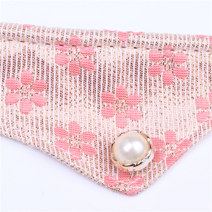 Grosir kerah anjing dipersonalisasi pola bunga mewah mutiara kustom kerah Bandana anjing peliharaan dapat disesuaikan - Product Image 3