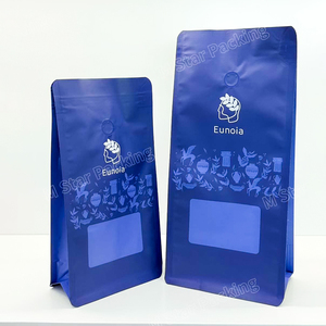 Nhôm Zip túi đáy phẳng bao bì cà phê <span class=keywords><strong>standup</strong></span> tái sử dụng túi cà phê nhựa với van hoặc tin Tie tùy chỉnh in - Product Image 6